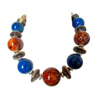 Chunky Jungle Animal Print Bubble Bead Necklace